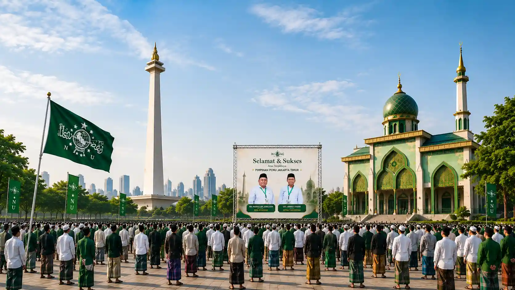 Kebersamaan pengurus dan warga PWNU Pengurus Wilayah Provinsi Kalimantan Selatan